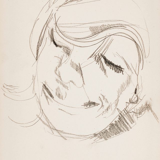 Lucian Freud — Голова смеющейся женщины