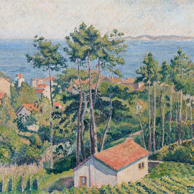 Lucien Pissarro — Вид Лаванды на голубое море
