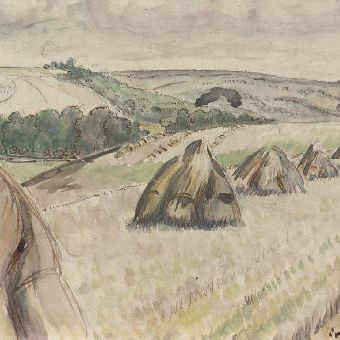 Lucien Pissarro — Стога сена, Эраньи