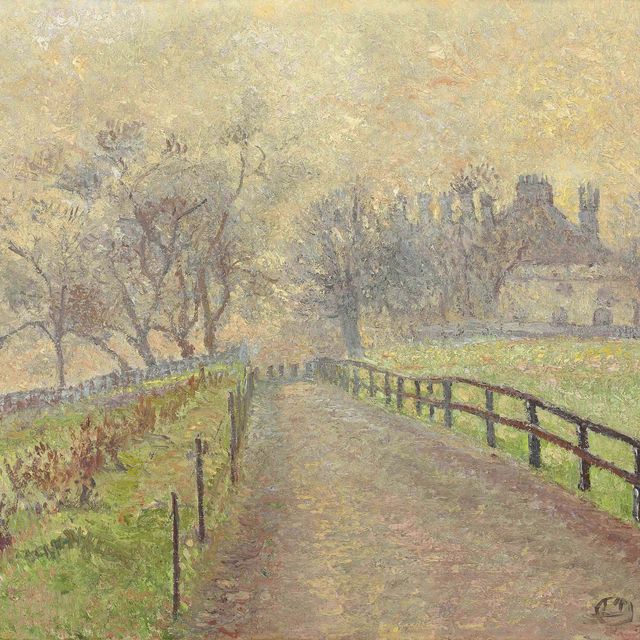 Lucien Pissarro — Туманное утро, Мортлейк