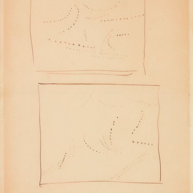 Lucio Fontana — Кончетто спациале, этюд для двух картин