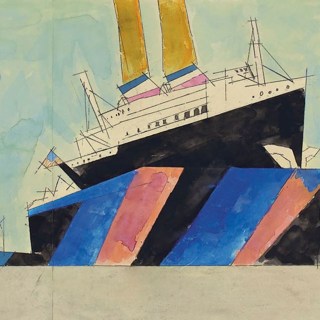 Lyonel Feininger — Американская навигация (Дизайн фрески, здание морского транспорта, Всемирная выставка в Нью-Йорке, 1939-1940)