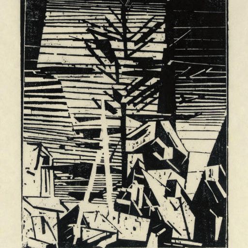 Lyonel Feininger — Гельмерода (с елкой) (Prasse, W 89)