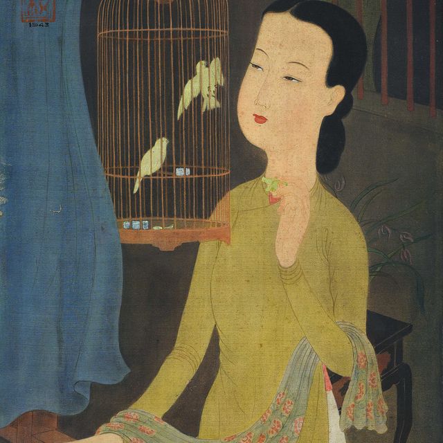 Mai Thu — Девушка с птичьей клеткой (La Jeune Femme et la Cage à Oiseaux)