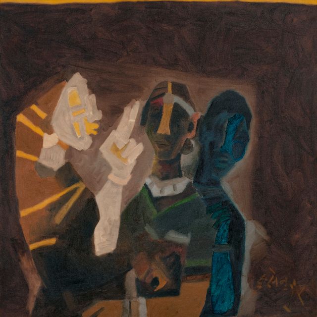 Maqbool Fida Husain — Без названия (Женщины из племени)