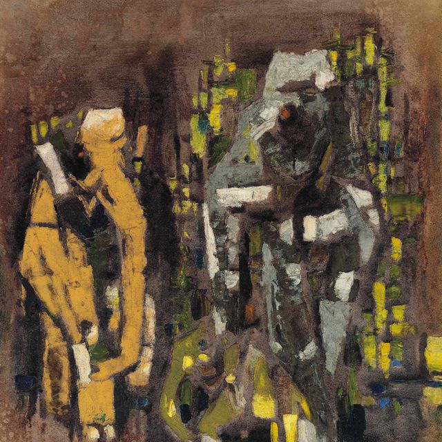 Maqbool Fida Husain — Без названия (Семейство слоновых)