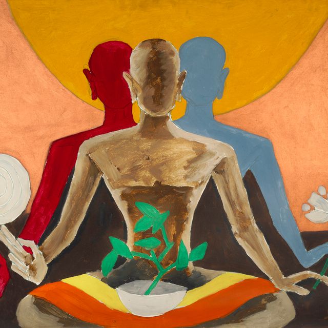 Maqbool Fida Husain — Без названия (буддизм)