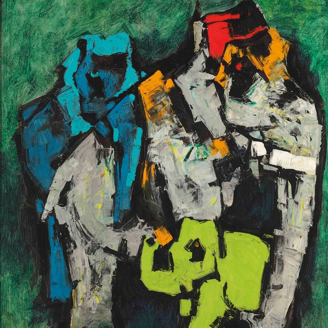 Maqbool Fida Husain — Без названия (Слоны)