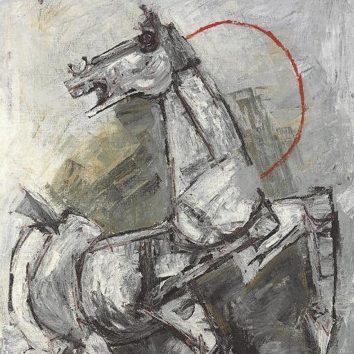 Maqbool Fida Husain — Без названия (Лошадь)