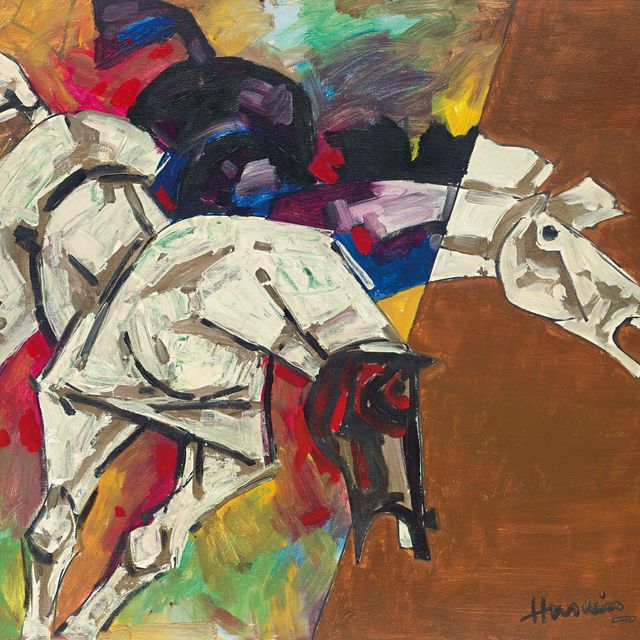 Maqbool Fida Husain — Без названия (Лошади)