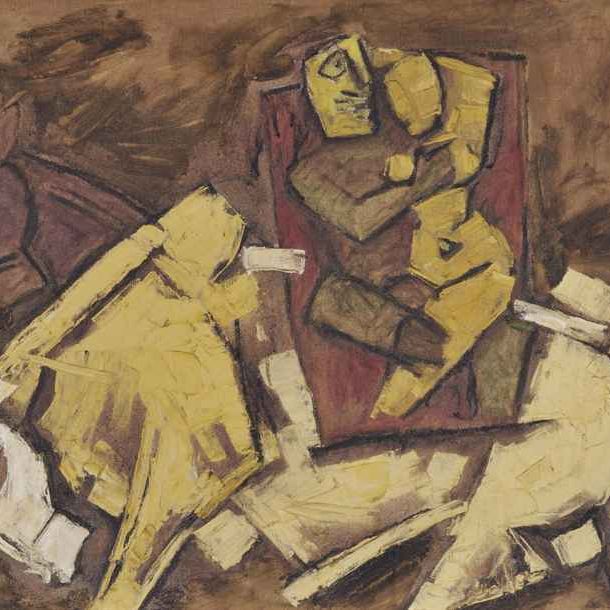 Maqbool Fida Husain — Без названия (Ума-Махешвара)