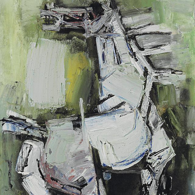 Maqbool Fida Husain — Без названия (Серебряный конь)