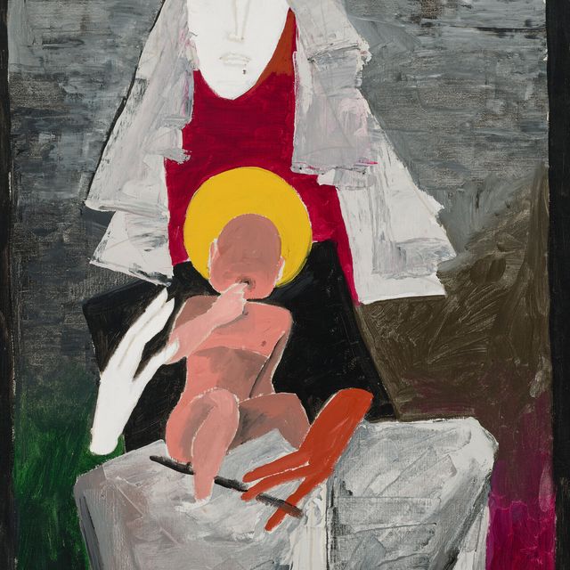 Maqbool Fida Husain — Без названия (Мадонна с младенцем)