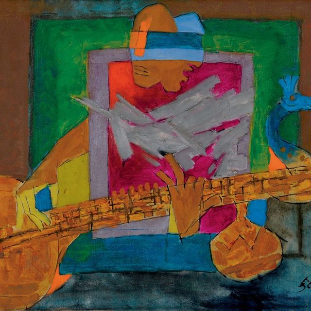 Maqbool Fida Husain — Без названия (игрок Вина)