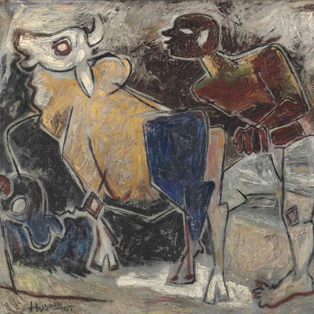 Maqbool Fida Husain — Без названия (фермер)