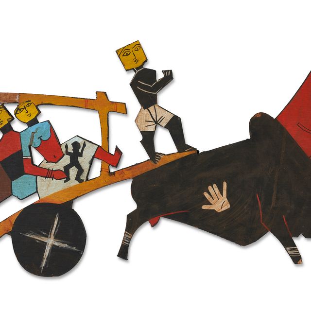 Maqbool Fida Husain — Без названия (Бейл Гади)