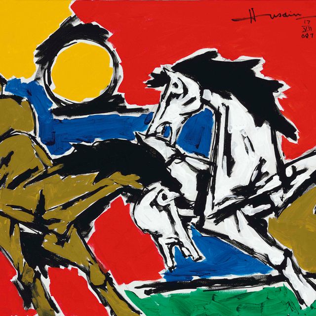 Maqbool Fida Husain — Без названия (Лошади)