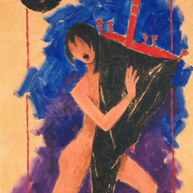 Maqbool Fida Husain — Без названия (Ребенок и зонтик)
