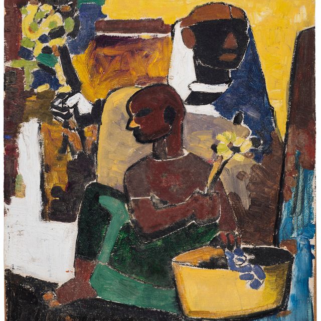 Maqbool Fida Husain — Без названия (Мать и дитя)