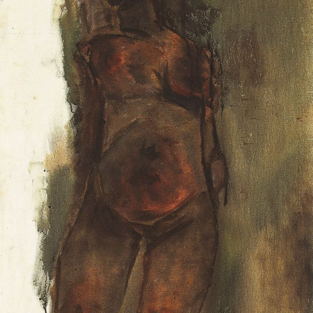 Maqbool Fida Husain — Бронзовая Обнаженная натура