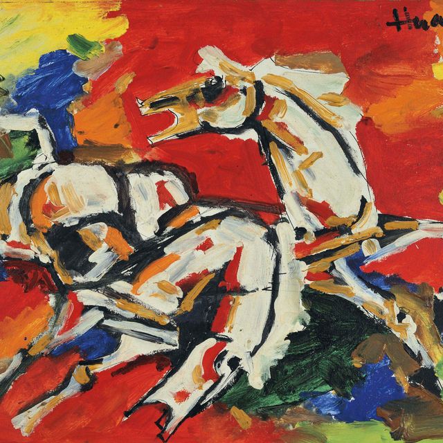 Maqbool Fida Husain — Без названия (Лошади)