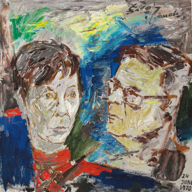 Maqbool Fida Husain — Без названия (Портрет мистера и миссис Кин)
