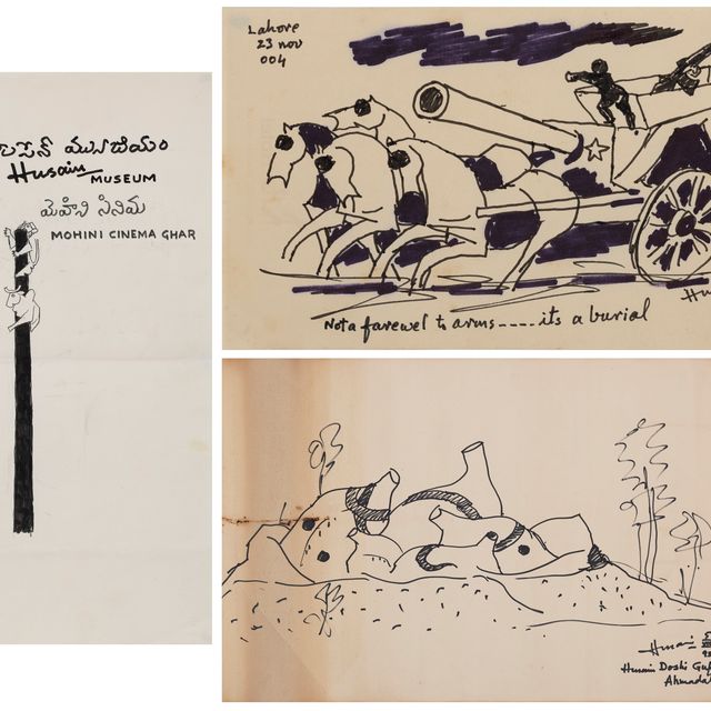 Maqbool Fida Husain — Мохини Синема Гар; "Не прощайся с оружием"; Хусейн Доши Гуфа