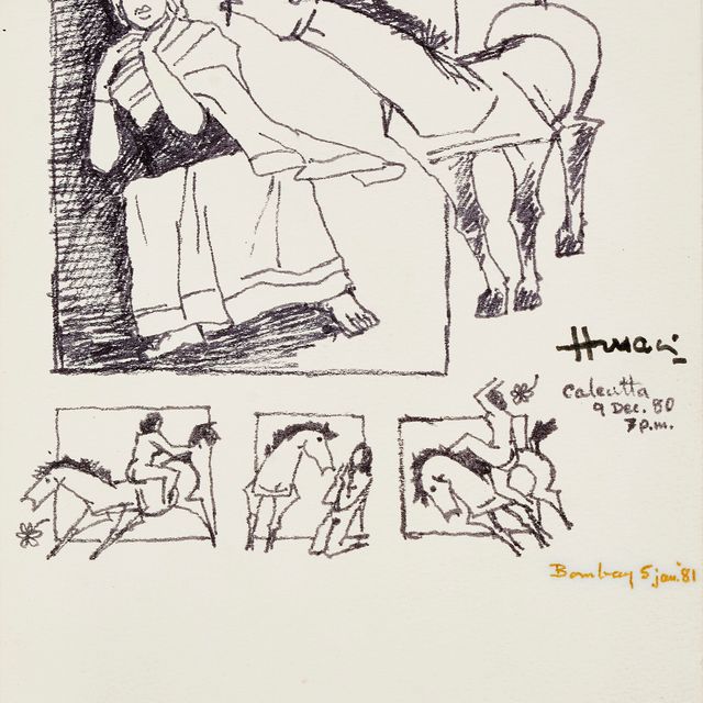 Maqbool Fida Husain — Без названия (Лошади)
