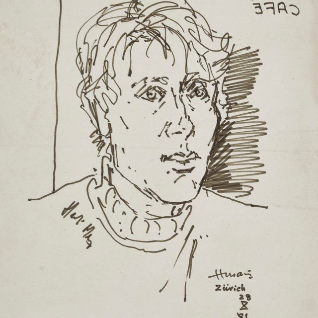 Maqbool Fida Husain — Без названия (кафе "Одеон")