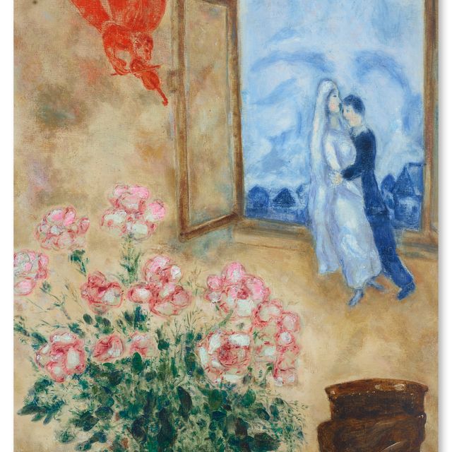 Marc Chagall — Женихи в красном цвете