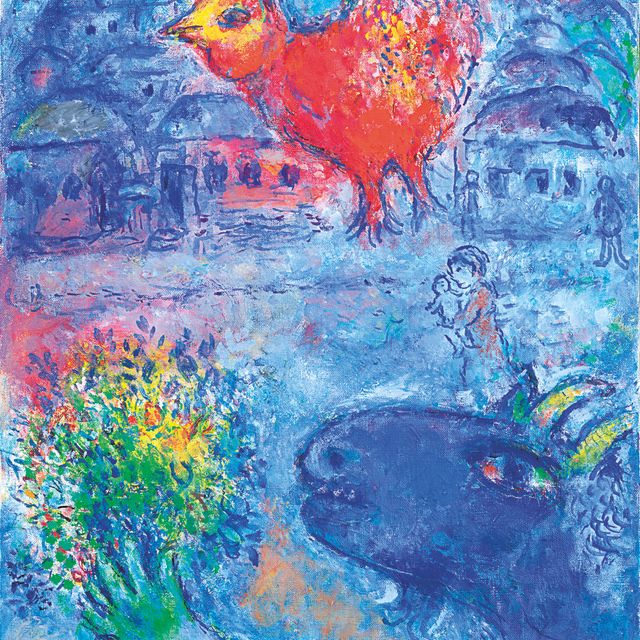 Marc Chagall — Букет из голубых и коричневых румян