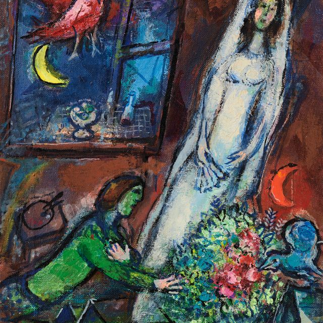 Marc Chagall — Мария с букетом у самого окна