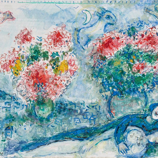 Marc Chagall — Двойной букет роз