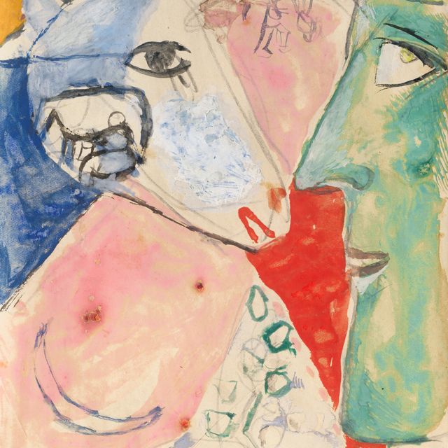 Marc Chagall — Этюд для "Меня и деревни"