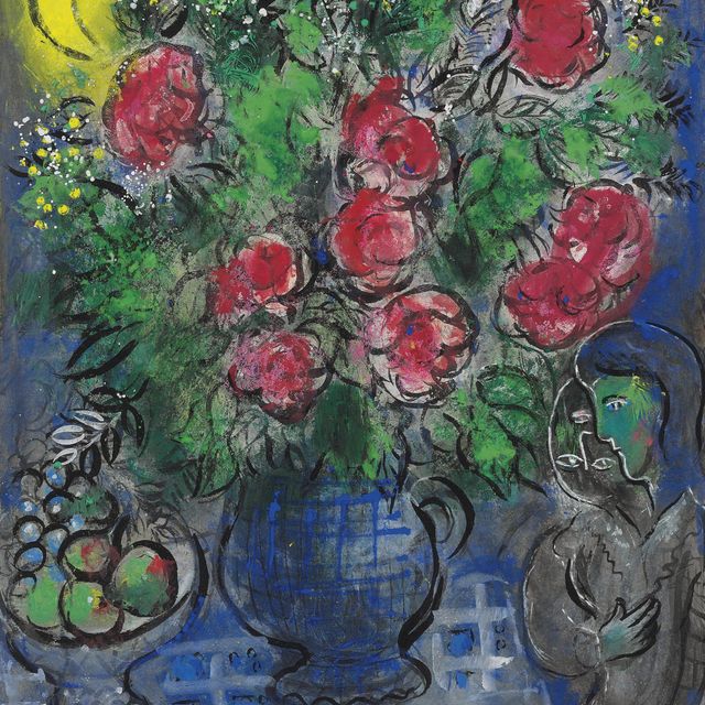 Marc Chagall — Розы и лунный свет