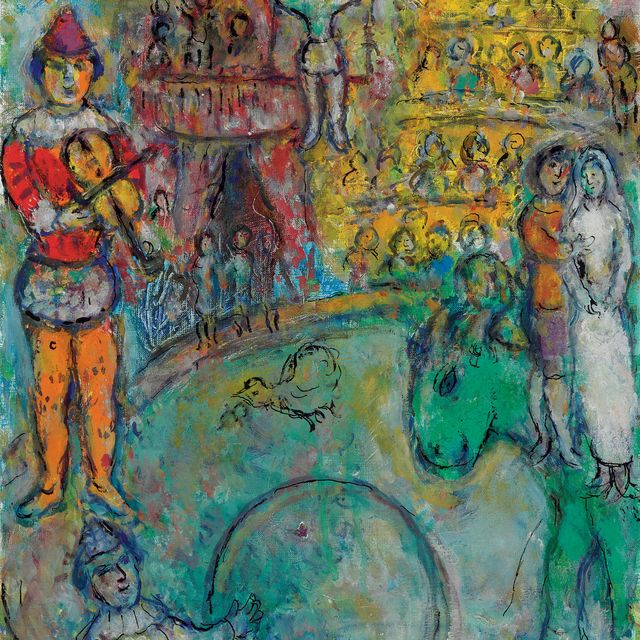 Marc Chagall — Клоун-виолончелист из цирка