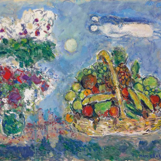 Marc Chagall — Корзинка с фруктами для влюбленных