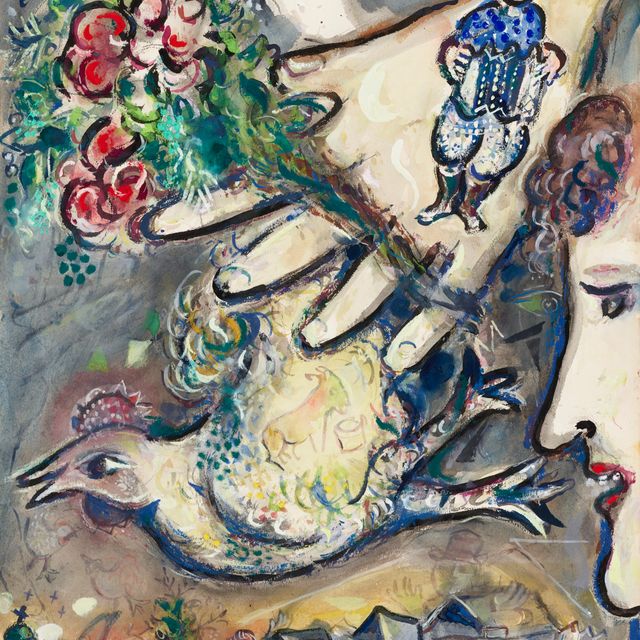 Marc Chagall — Профиль женщины и главное блюдо