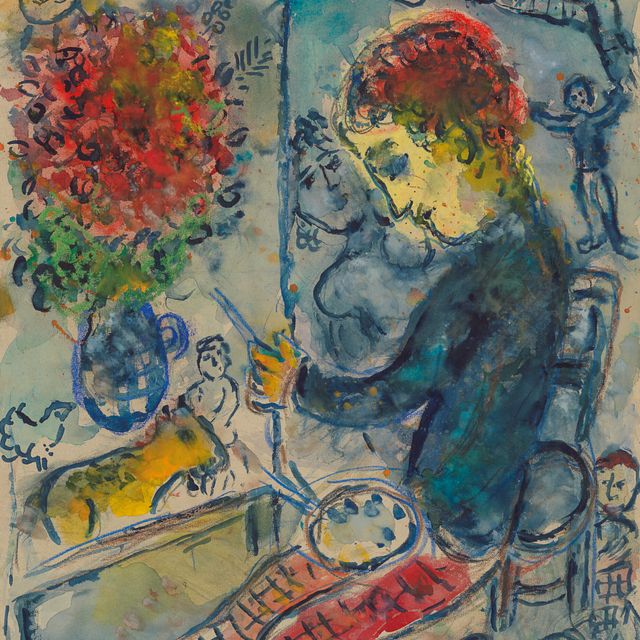 Marc Chagall — Взгляд на желтое лицо