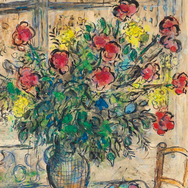 Marc Chagall — Букет, украшающий окно