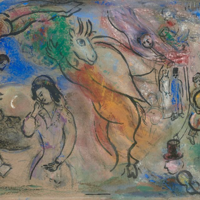 Marc Chagall — Этюд для "Арлекинов"