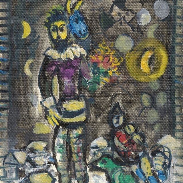 Marc Chagall — Персонажный букет фиалковый