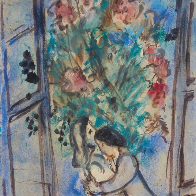 Marc Chagall — Любовный роман у окна