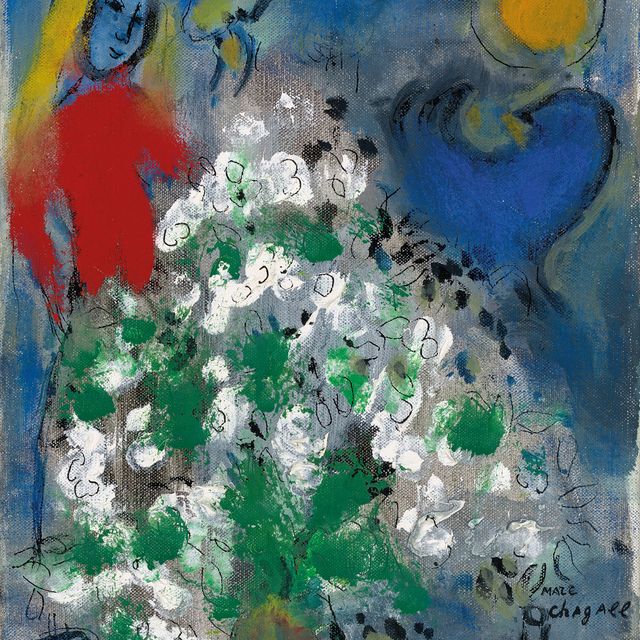 Marc Chagall — Кок блю и букет блан