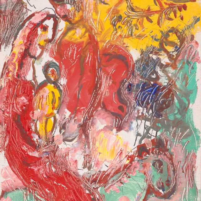 Marc Chagall — Святая семья в красном