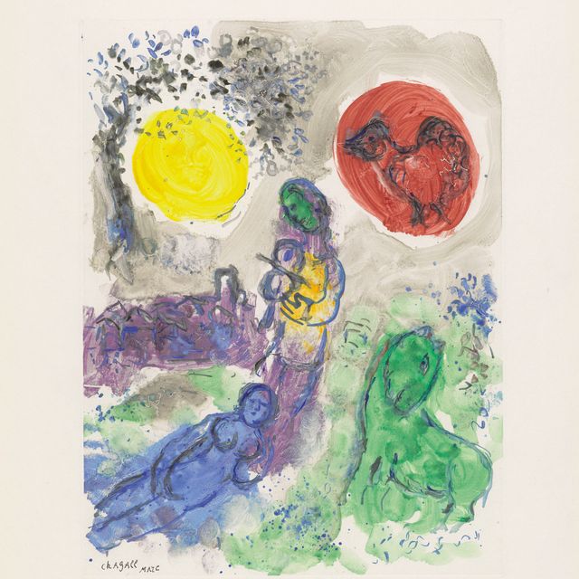 Marc Chagall — Виолонистка в красном мундире