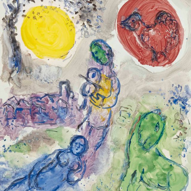 Marc Chagall — Виолонистка в красном мундире