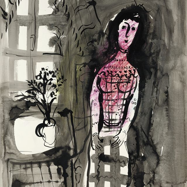 Marc Chagall — Женщина а-ля фенетр