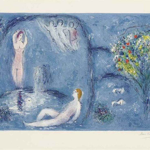 Marc Chagall — "Пещера нимф", из книги "Дафнис и Хлоя" (М. 321; ср. С. книги 46)
