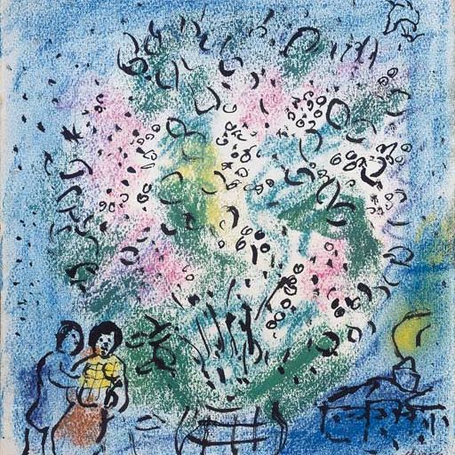 Marc Chagall — Букет в лунном свете